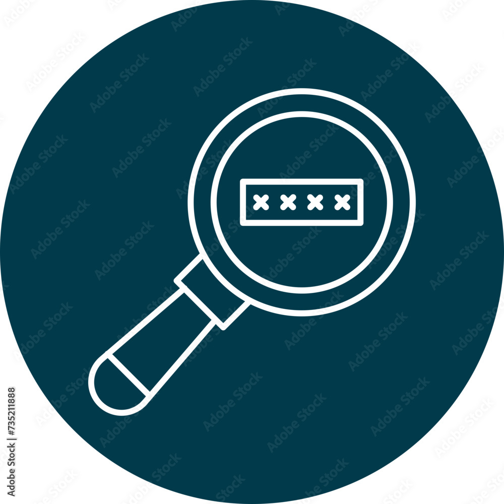 Keyword Search Line Circle Icon Keyword Search Line Circle Icon
