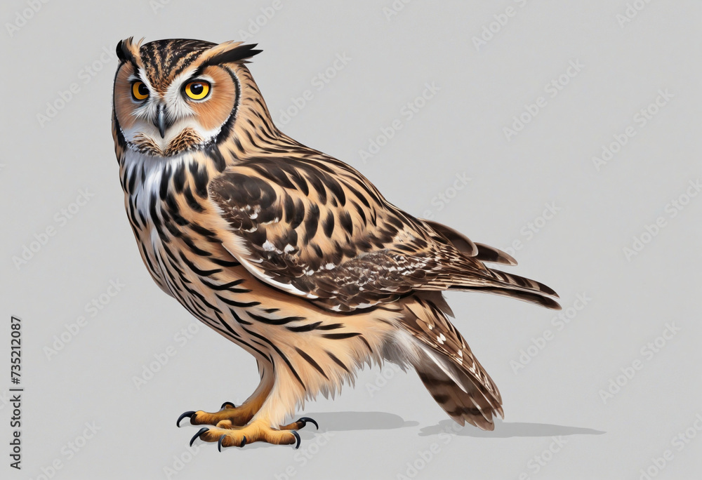 owl - isolated cutout object with shadow on transparent background owl - isolated cutout object with shadow on transparent background