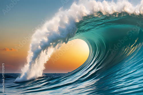 Beautiful wave against the sky
