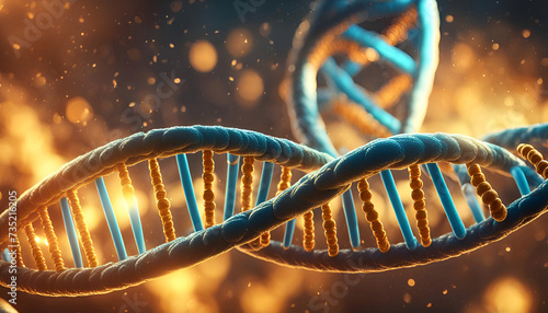 DNA DNS Strang genetisch mikroskopische close up Makro Aufnahme wissenschaftliche Forschung Genetik human Doppelstrang Helix Basen Paare Vererbung Anlage Krankheit Teilung Adenin Cytosin Guanin Thymin