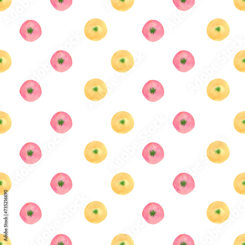 Seamless floral pattern. Watercolor abstract background with yellow and pink flowers for textile  wallpapers  wrapping paper