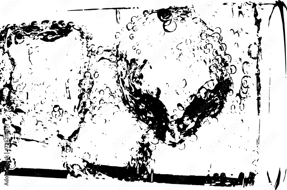 Naklejka premium Rustic grunge texture with grain and stains. Abstract noise background. PNG graphic illustration with transparent background.