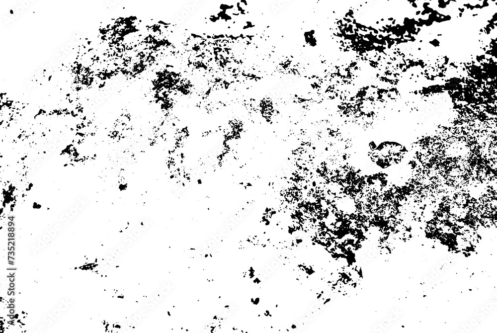 Rustic grunge texture with grain and stains. Abstract noise background. PNG graphic illustration with transparent background.
