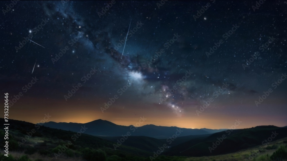 Moon and stars visible through a thin veil of clouds. Night sky background Moon and stars visible through a thin veil of clouds. Night sky background