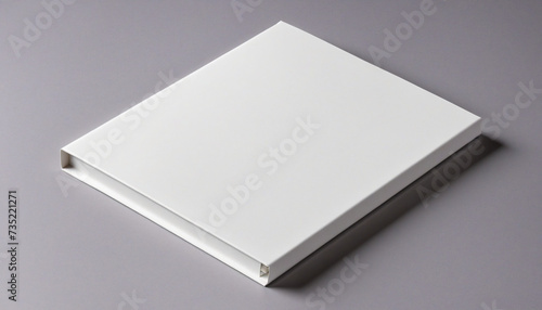 White book cover mockup with closed pages, PNG file of isolated object with shadow on clear background photo