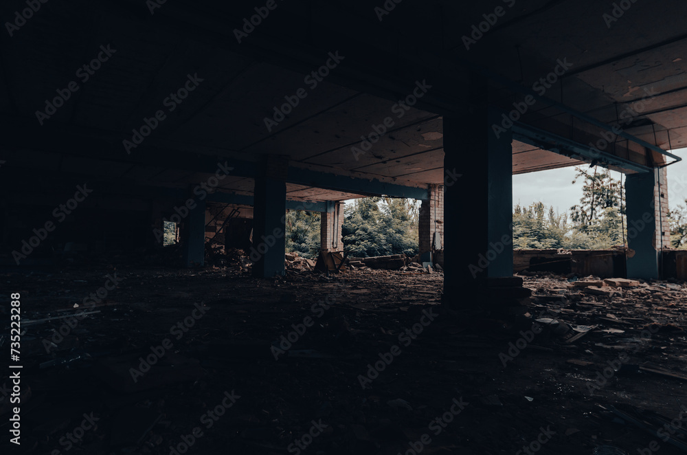 inside a destroyed school in Ukraine inside a destroyed school in Ukraine
