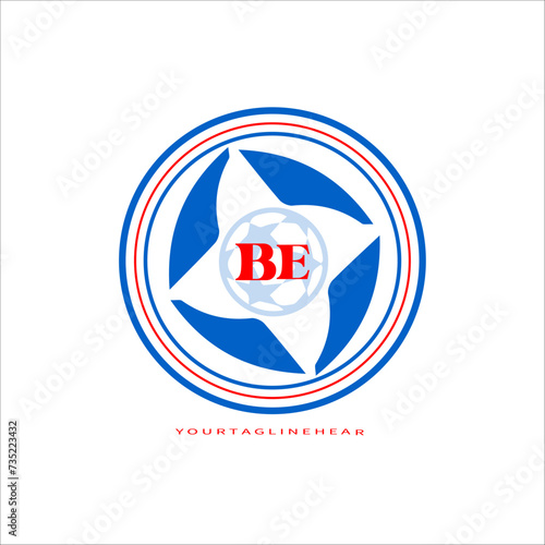 FOOTBOLL STAR LOGO ICON WITH SWOOSH DESIGN AND LETTER FOR YOUR TEM. photo