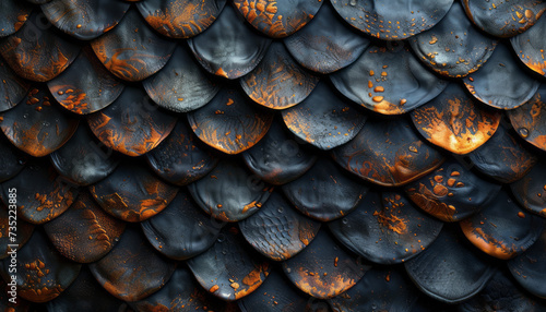 fish scales background texture, generative ai