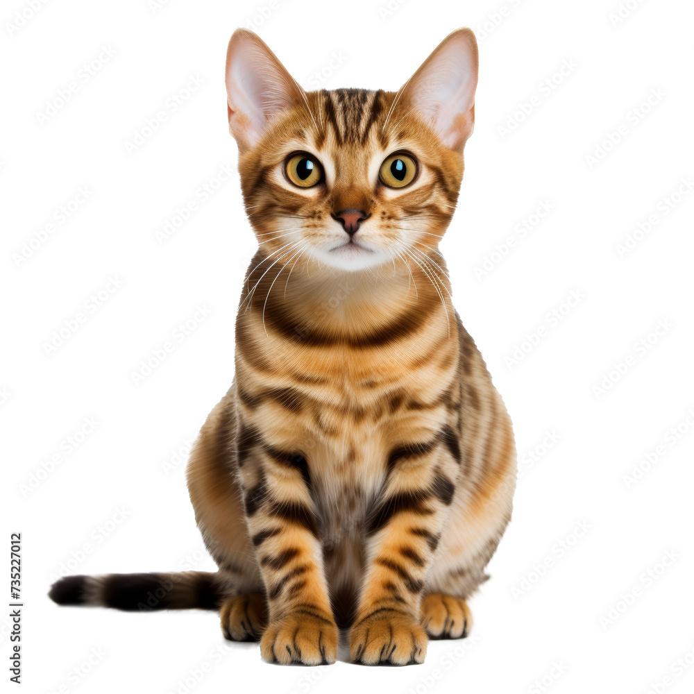Cute bengal the cat isolated