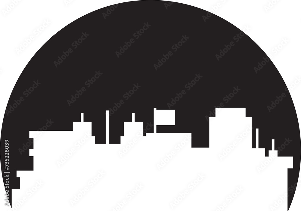 City Skyline Silhouette Illustration