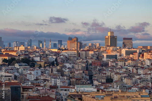 Beyoglu District at Sunset photo
