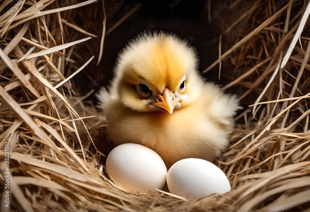 Chick with eggs