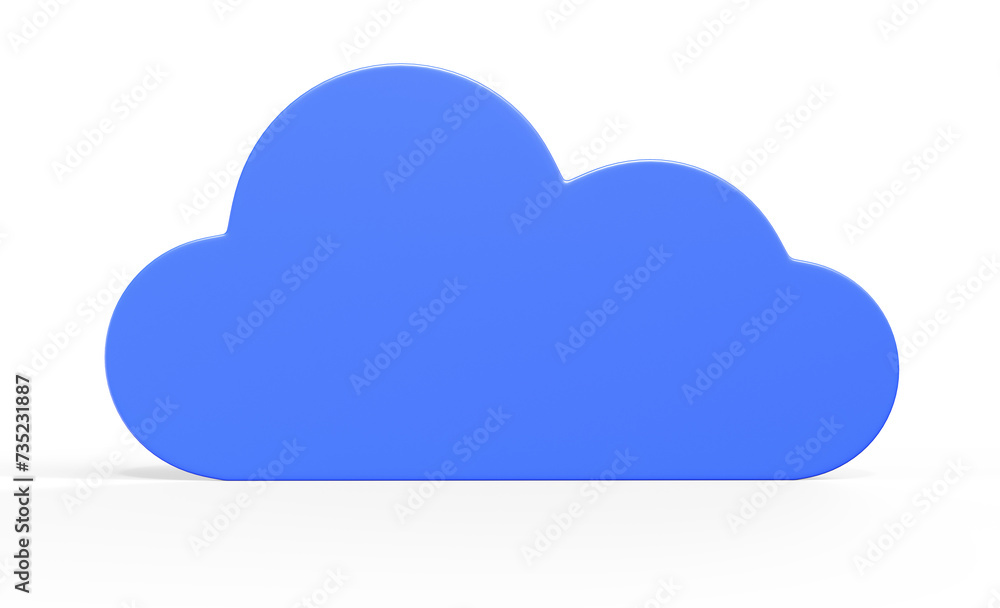 White clouds on blue sky 3d render - obrazy, fototapety, plakaty 