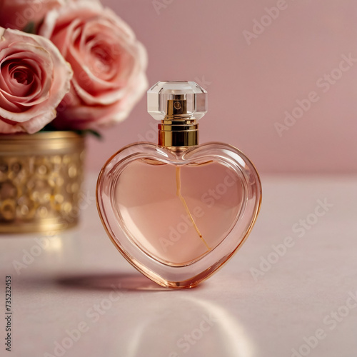 A photo of a gorgeous heart shaped perfume bottle