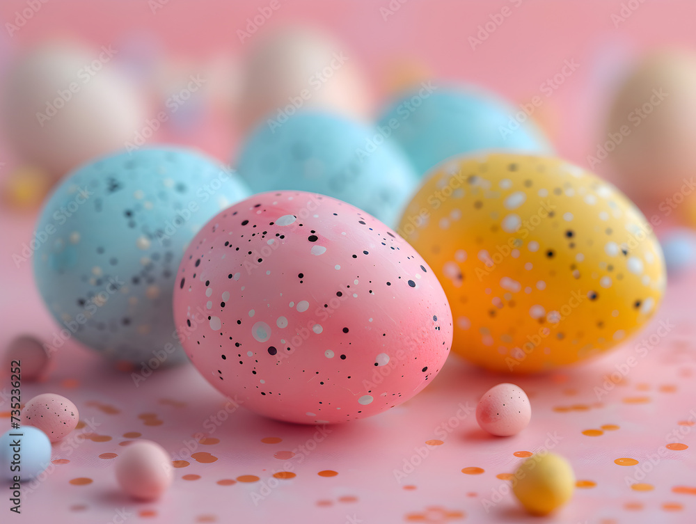 easter eggs on a pink backround easter eggs on a pink backround