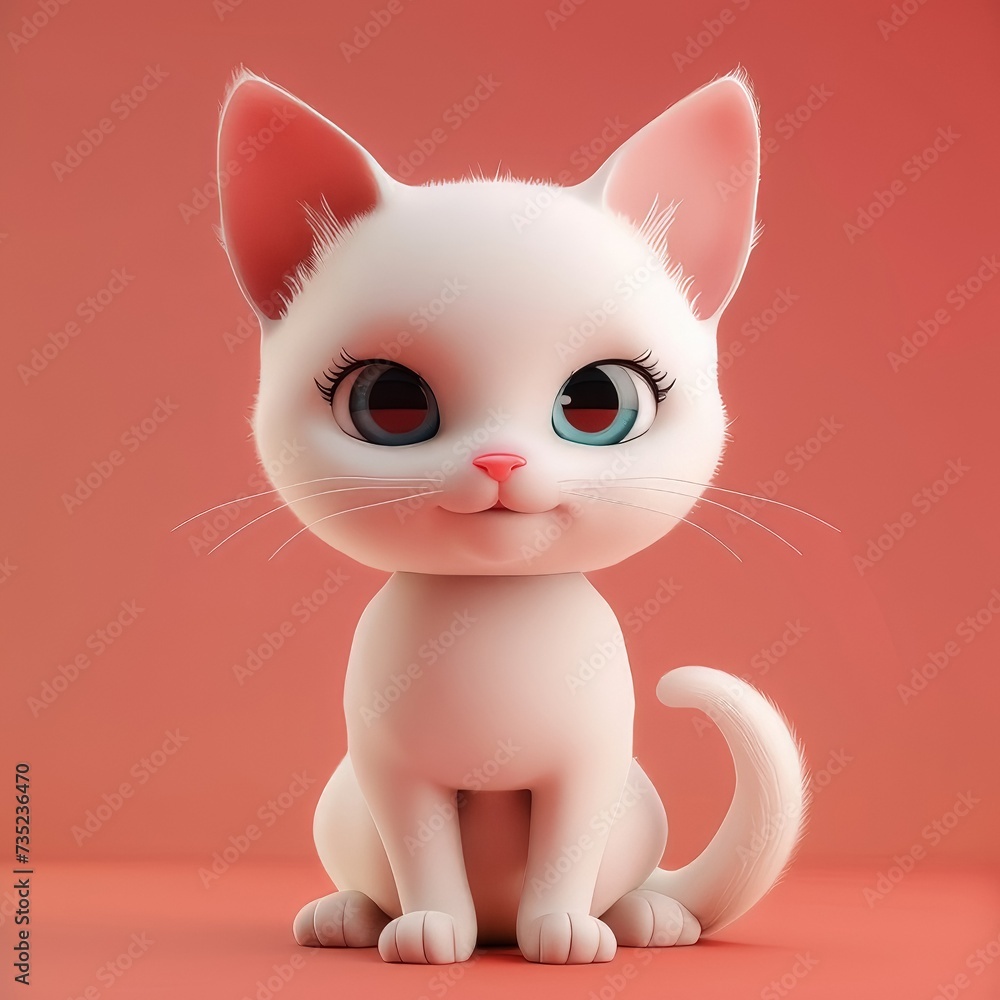 charming baby cat cartoon in 3D illustration
charming baby cat cartoon in 3D illustration