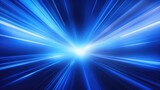Blue Linear Speed Effect with White Flares. Abstract Background with Glowing Lights Symbolizing