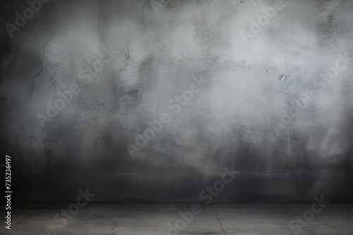 Dark Concrete Floor Texture for Background Design with Misty Haze and Rough Cement Surface.