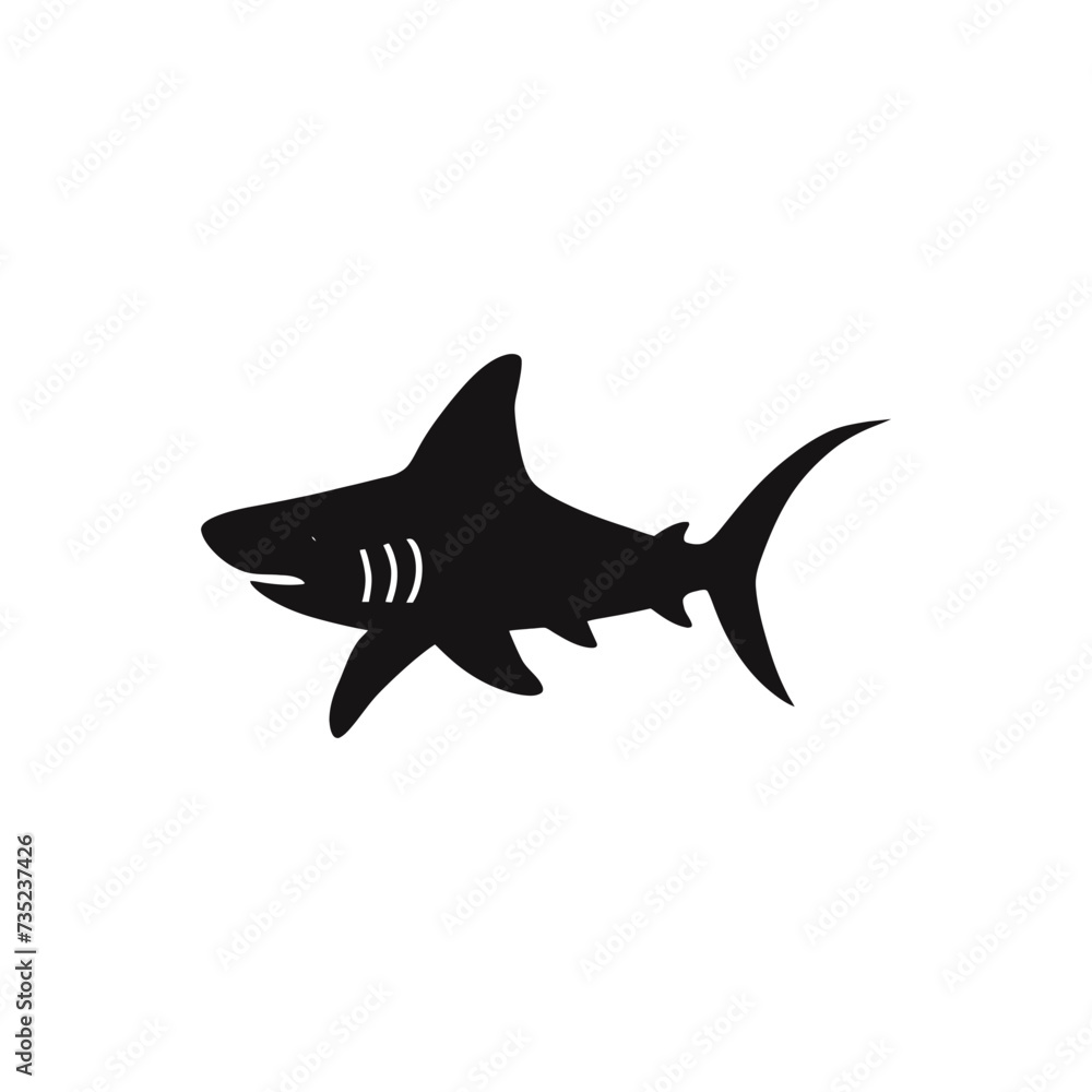 Obraz premium shark vector silhouette
