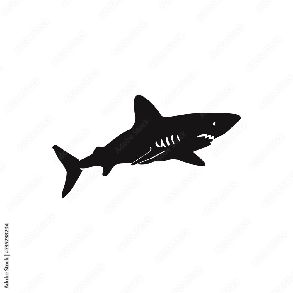 Obraz premium shark vector silhouette