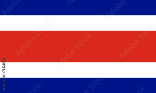 Costa Rica flag in official colors and proportion correctly vector