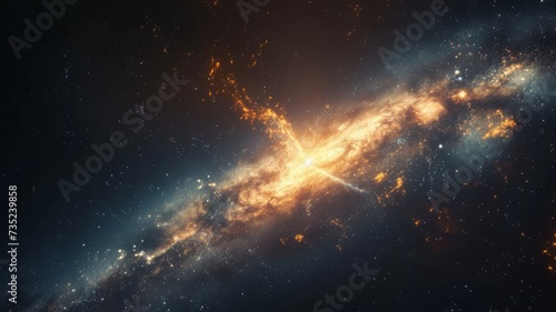 Surfing The Celestial Wave - A dynamic image of a surfer on a wave, overlaid with a cosmic background, symbolizing the vastness of both ocean and space.