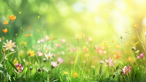 Professional spring and summer background. For presentations and product displays. The place for the text, the inscription