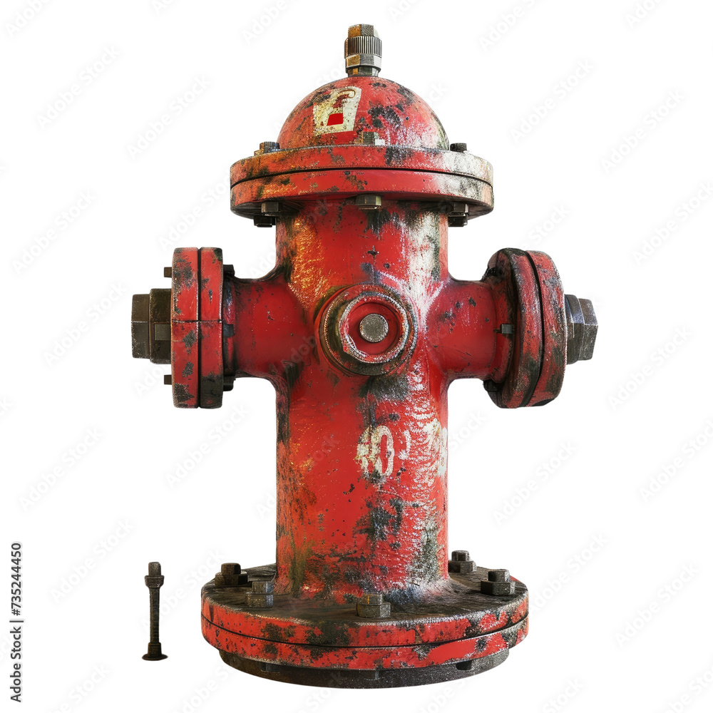 Fire hydrant on transparent background Fire hydrant on transparent background