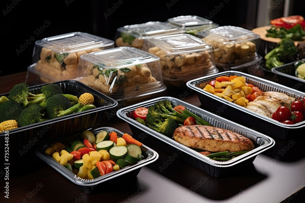 Gourmet delicacies packaged for workplace delivery, convenient and high-quality office meals