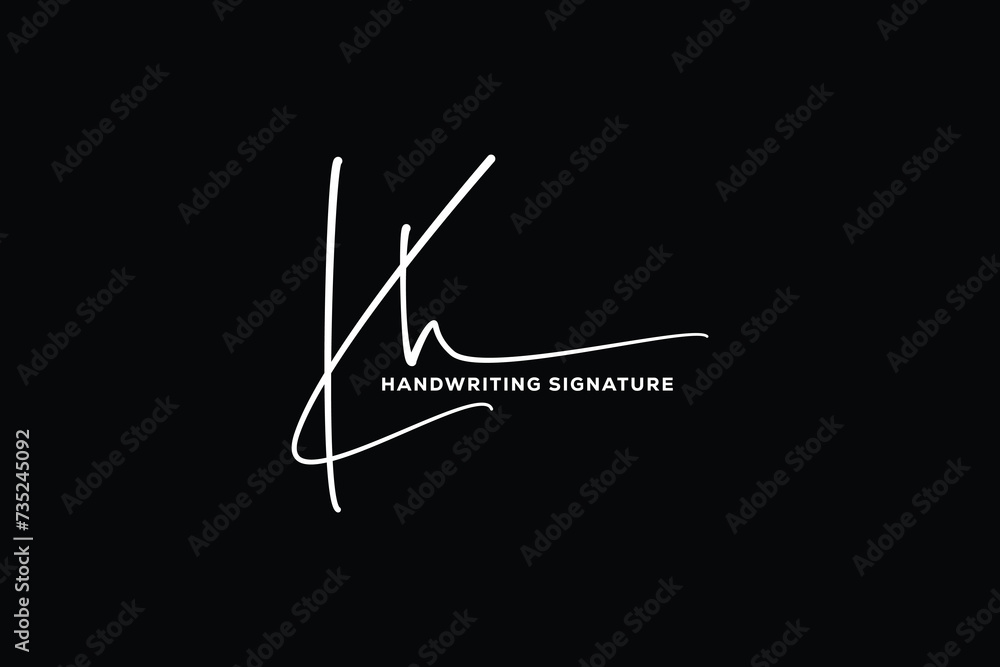 KH initials Handwriting signature logo. KH Hand drawn Calligraphy lettering Vector. KH letter real estate, beauty, photography letter logo design. KH initials Handwriting signature logo. KH Hand drawn Calligraphy lettering Vector. KH letter real estate, beauty, photography letter logo design.