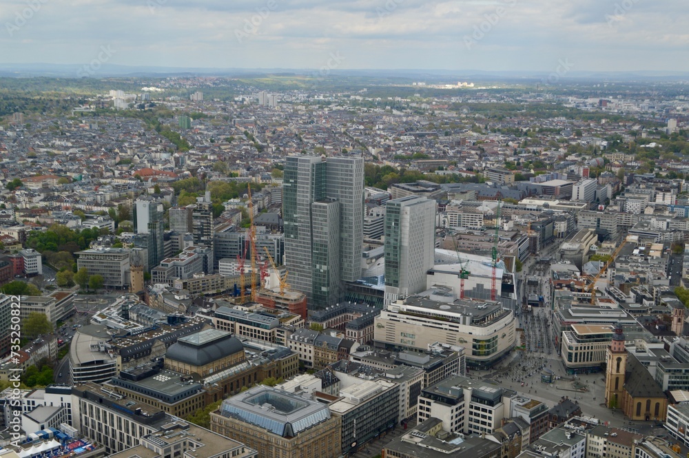 aerial view Frankfurt 
