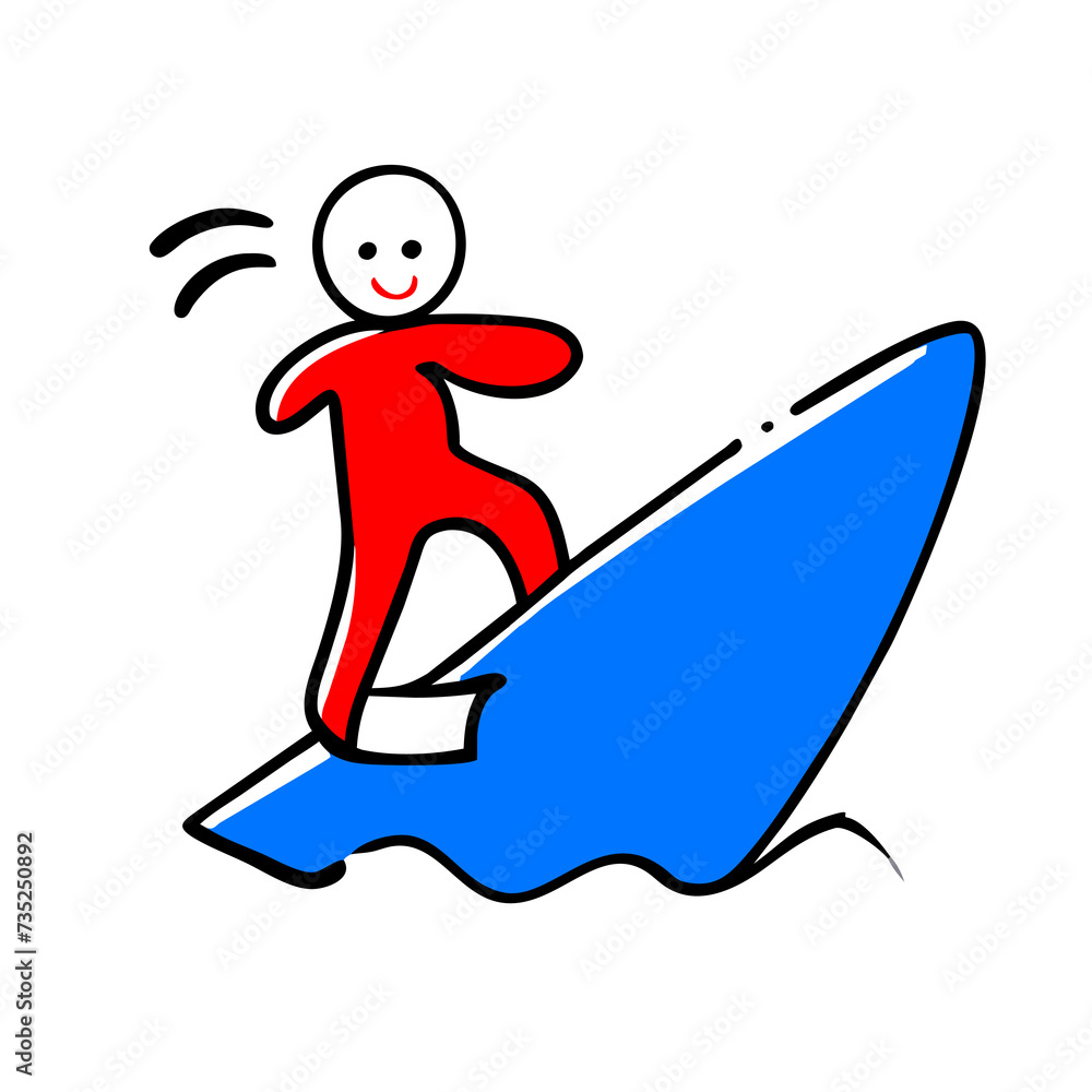 Surfing: Olympic Games clipart icon