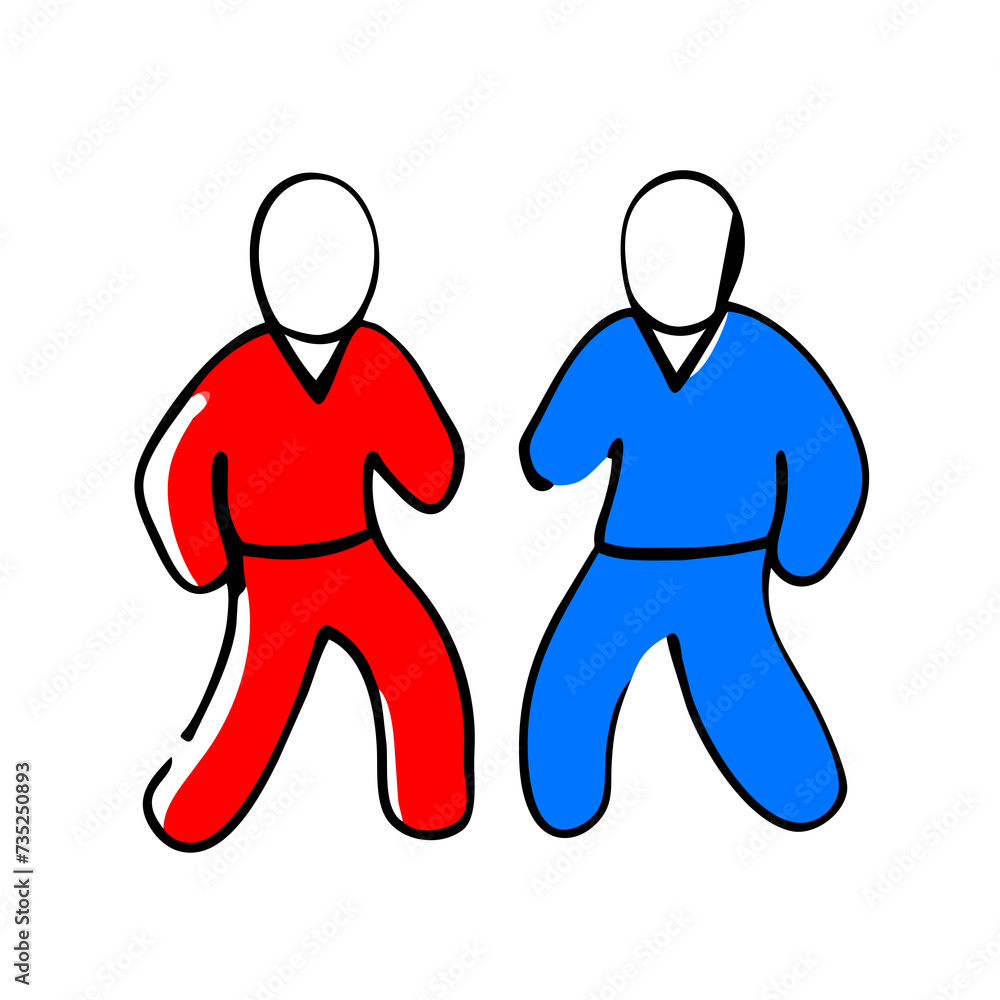 Obraz premium Taekwondo: Olympic Games clipart icon