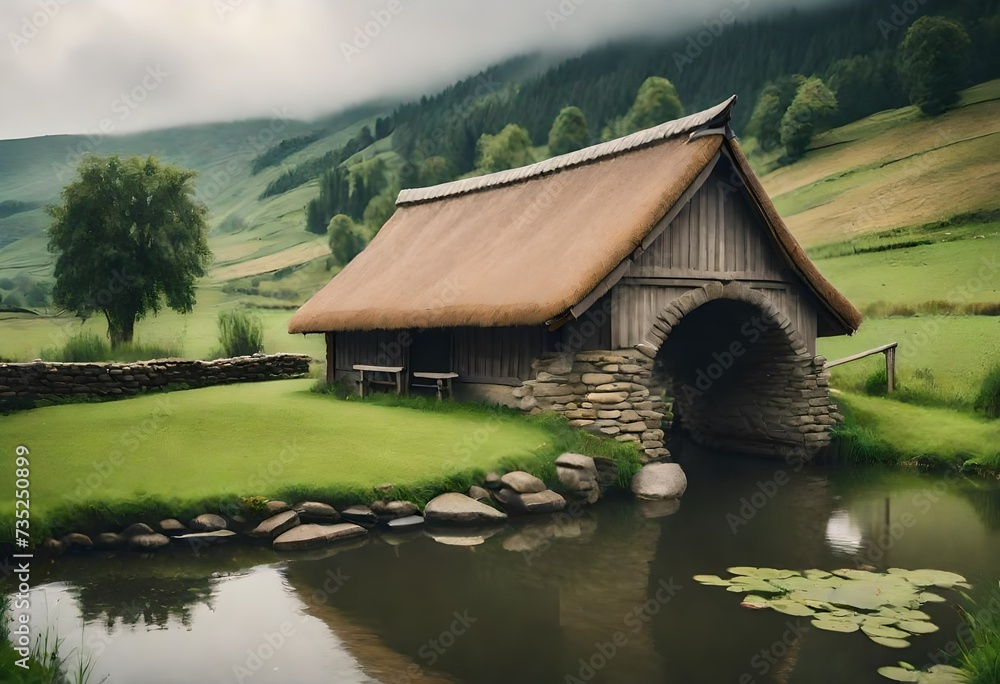 Obraz premium house on the lake