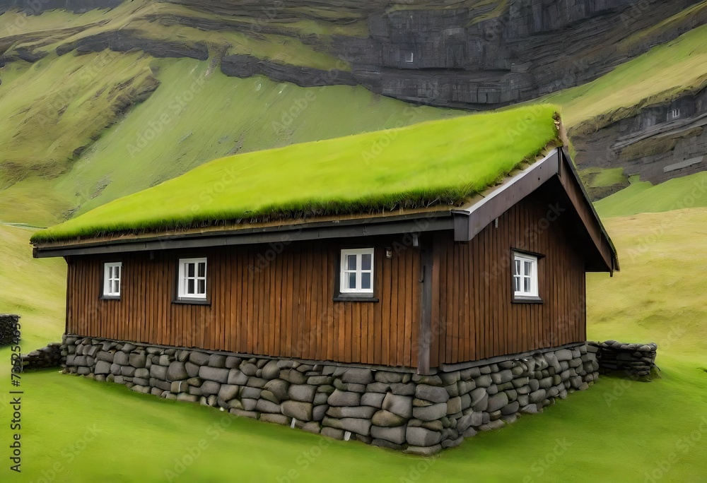 Fototapeta premium old house in the mountains