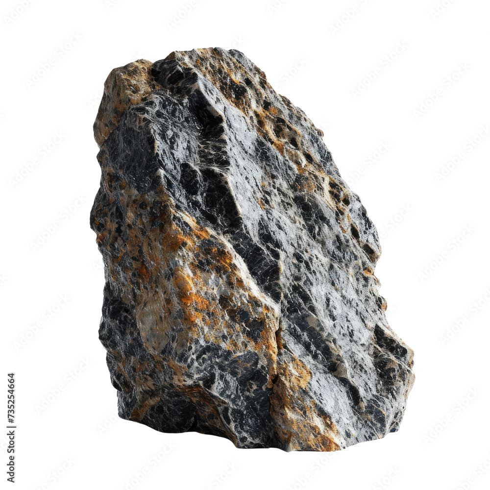 Igneous rock on transparent background Igneous rock on transparent background