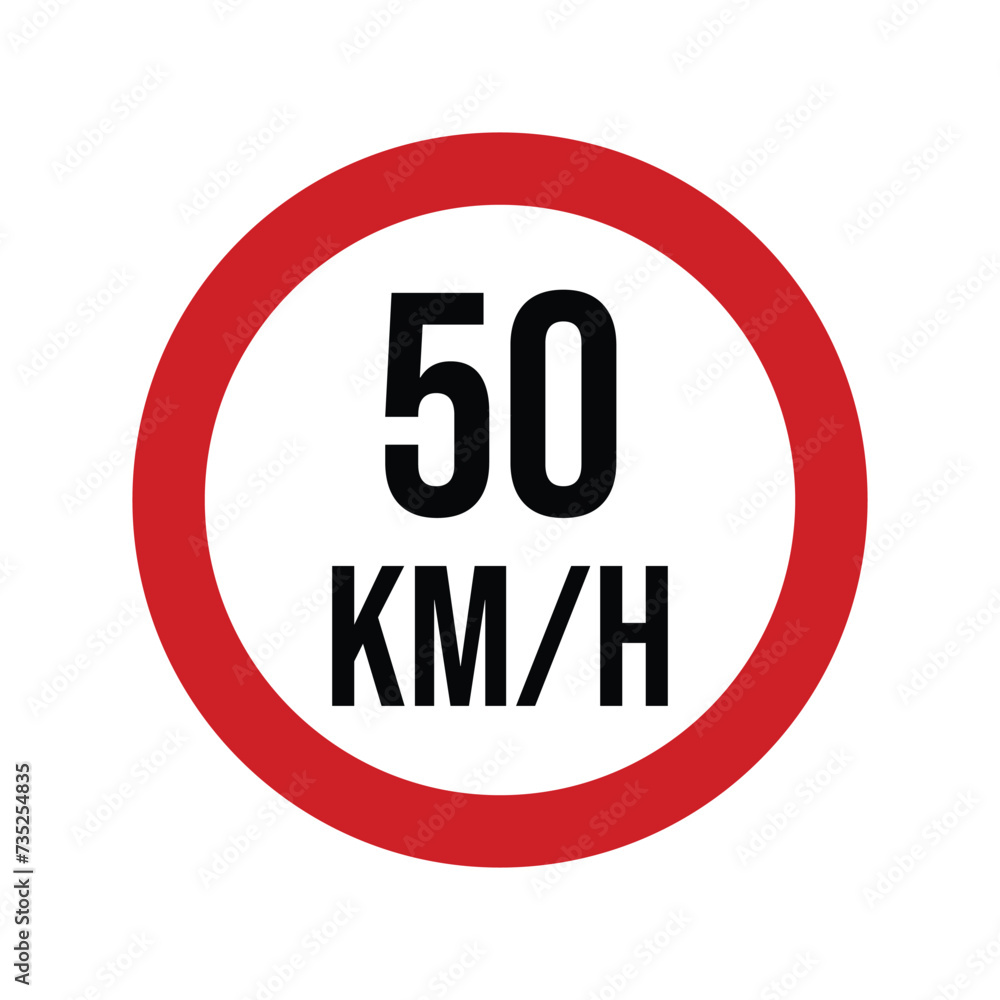 Speed limit 50 kmh Speed limit 50 kmh