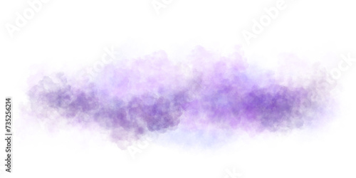 Realistic purple cloud or smoke. Purple fog or smoke on transparent background. PNG image