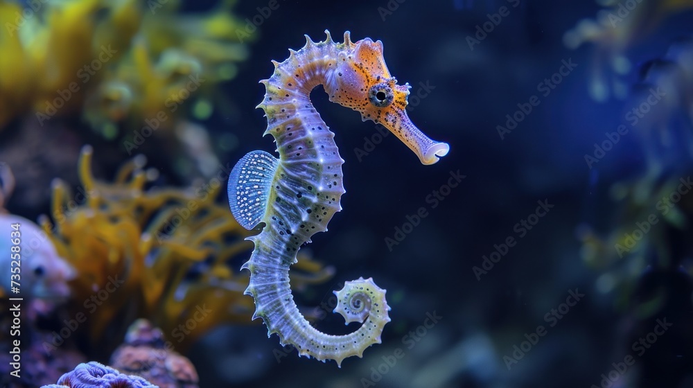 unique seahorse fish under the fish unique seahorse fish under the fish