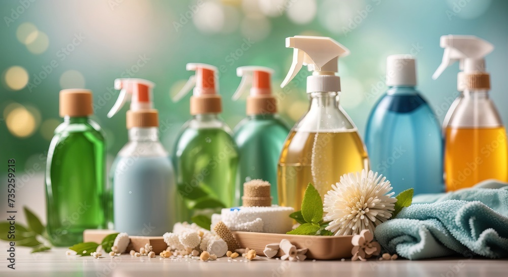 set of natural cleaning products and detergents for home cleaning set of natural cleaning products and detergents for home cleaning