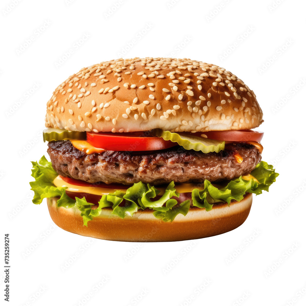 Hamburger on transparent background Hamburger on transparent background