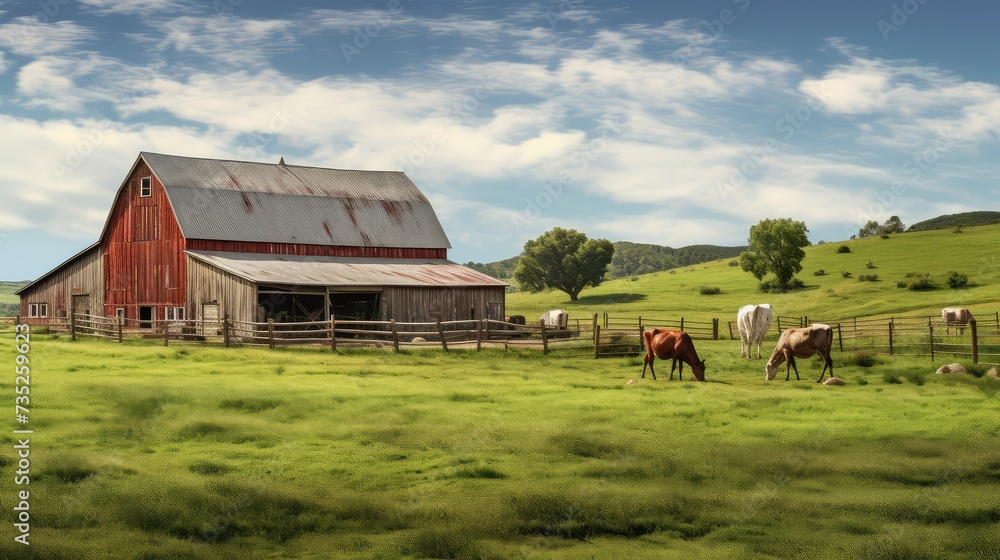 livestock barn with animals livestock barn with animals