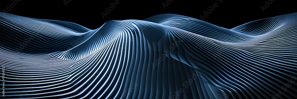 a blue gradient wavy vector background