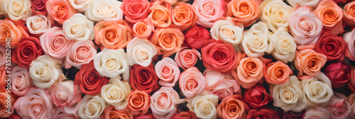 'Vibrant Canvas of FV Roses in Full Bloom – A Display of Nature's Diverse Palette in Fifty Shades'