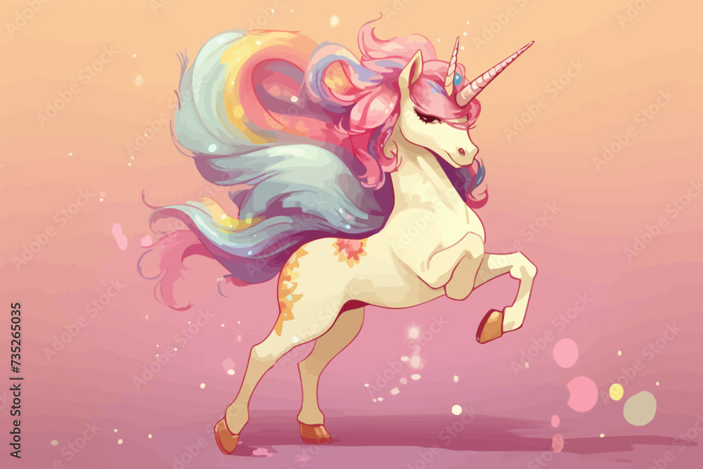 a cartoon unicorn with a pink background a cartoon unicorn with a pink background