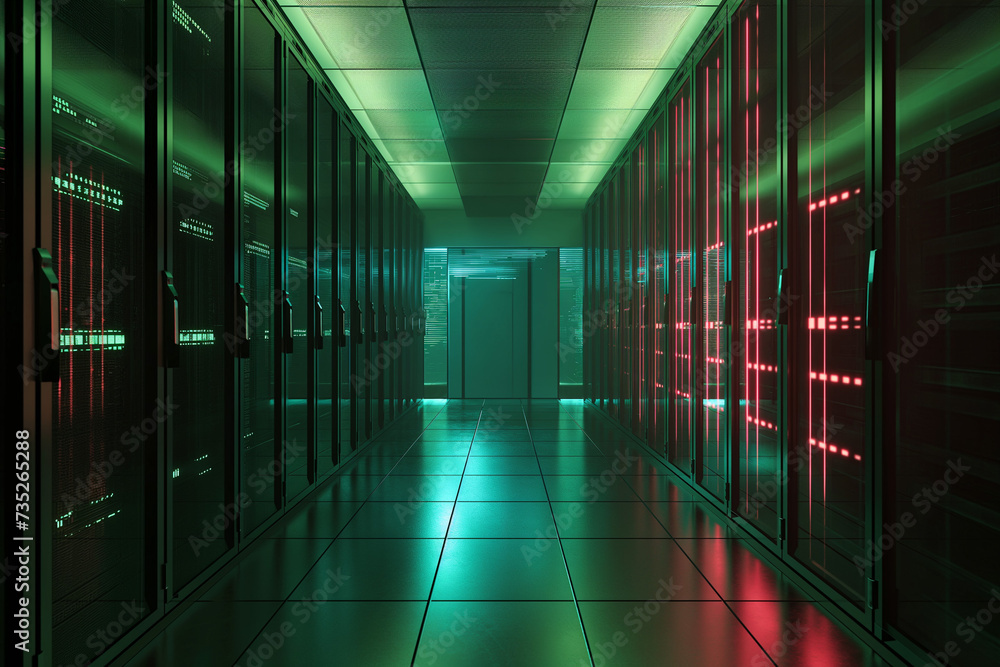 server room in a data center server room in a data center