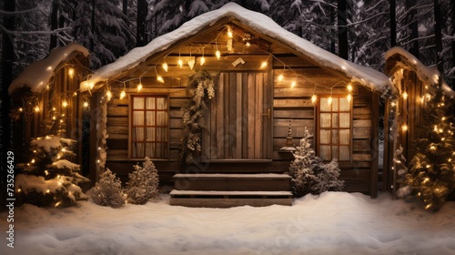 cozy rustic holiday background A © PikePicture