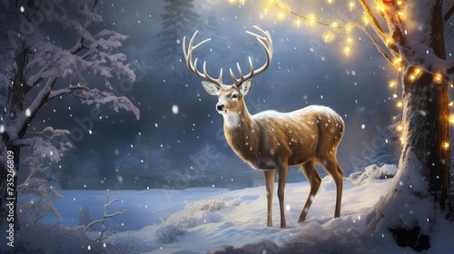 winter holiday deer © PikePicture