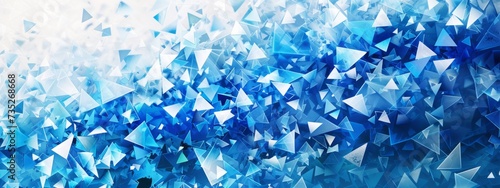 abstract triangle background with blue and white Generative AI
