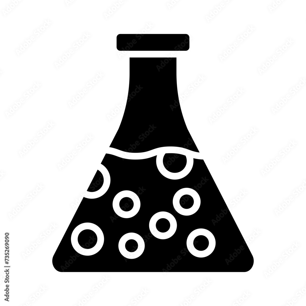 Chemical Flask Glyph Icon Chemical Flask Glyph Icon